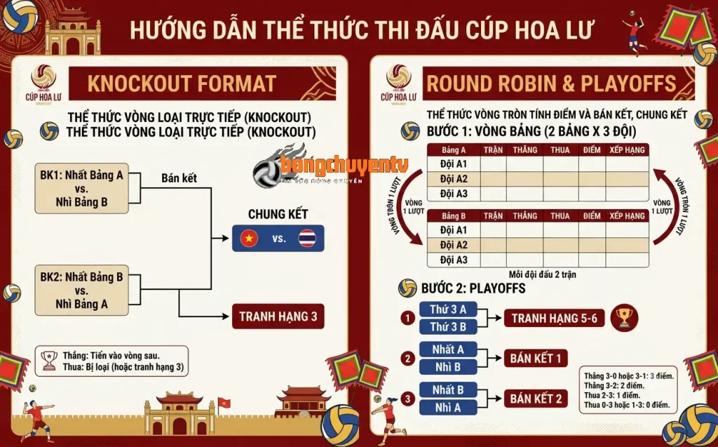 Thể Thức Thi Đấu Vòng Tròn Tính Điểm Và Bán Kết Chung Kết Của Cúp Hoa Lư