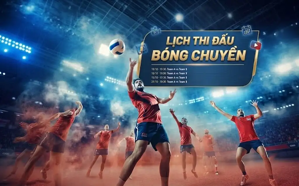 Lịch thi đấu bóng chuyền hôm nay tại Bóng Chuyền TV
